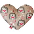 Mirage Pet Products Hedgehog Love Stuffing Free 6 in. Heart Dog Toy 1368-SFTYHT6